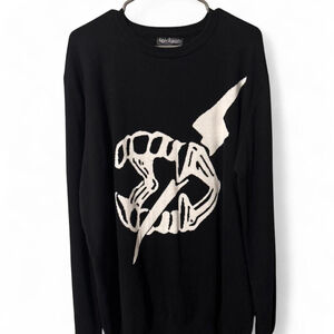 ⚡️Future Monsters Skeleton Lightning Knit Sweater Size XL Oversized